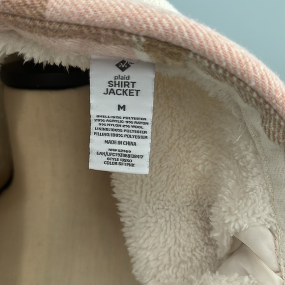 Plaid Button Shirt Jacket Sz M - Picture 4 of 5